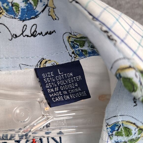 John Lennon English Laundry Shirt Mens L Button Long Sleeve Flip Cuff Inspired - Picture 4 of 14